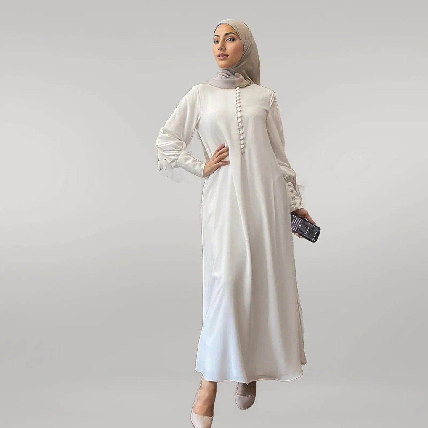 Casual Lantern Sleeve Comfortable Abaya