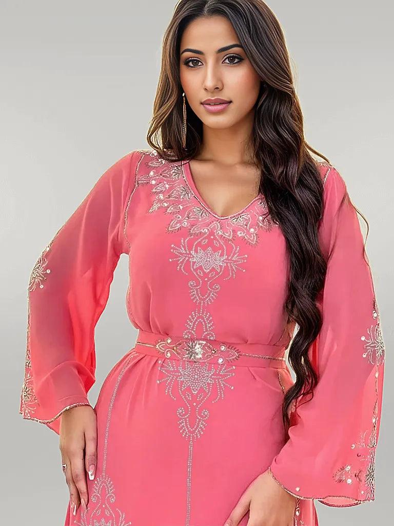 Party Dress Jalabiya/Kaftan with Lace