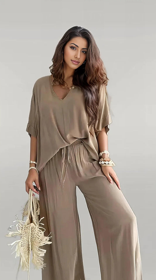 Khaki Brown Classy Co ord Set