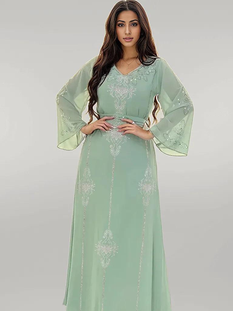 Party Dress Jalabiya/Kaftan with Lace
