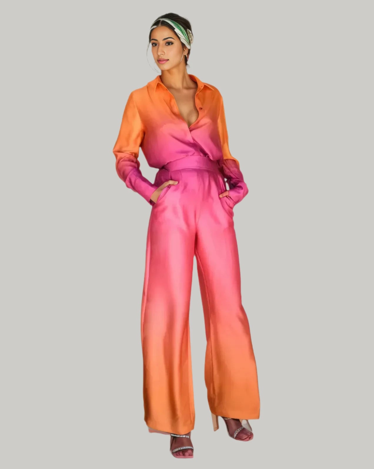 Orange Gradient Co ord Set