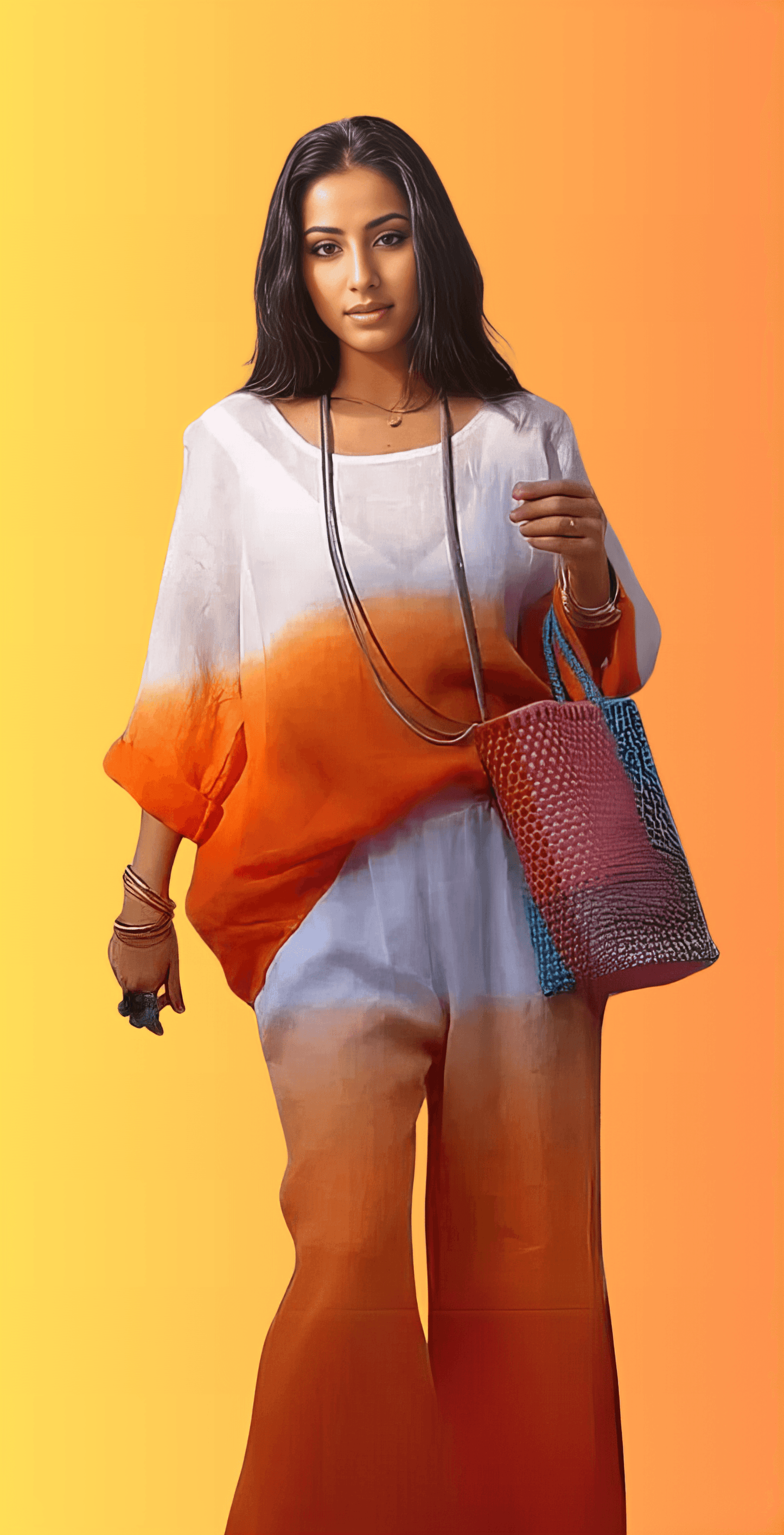 Orange Gradient Co ord Set